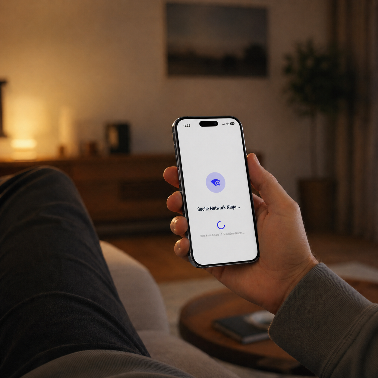 Network Ninja App auf einem Smartphone.